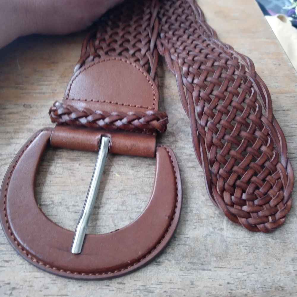 New York & Company brown Braided Genuine leather Belt Small